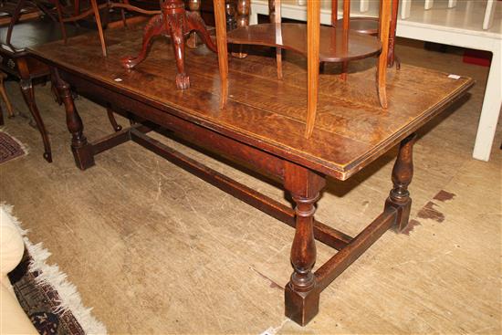 Large oak refectory table